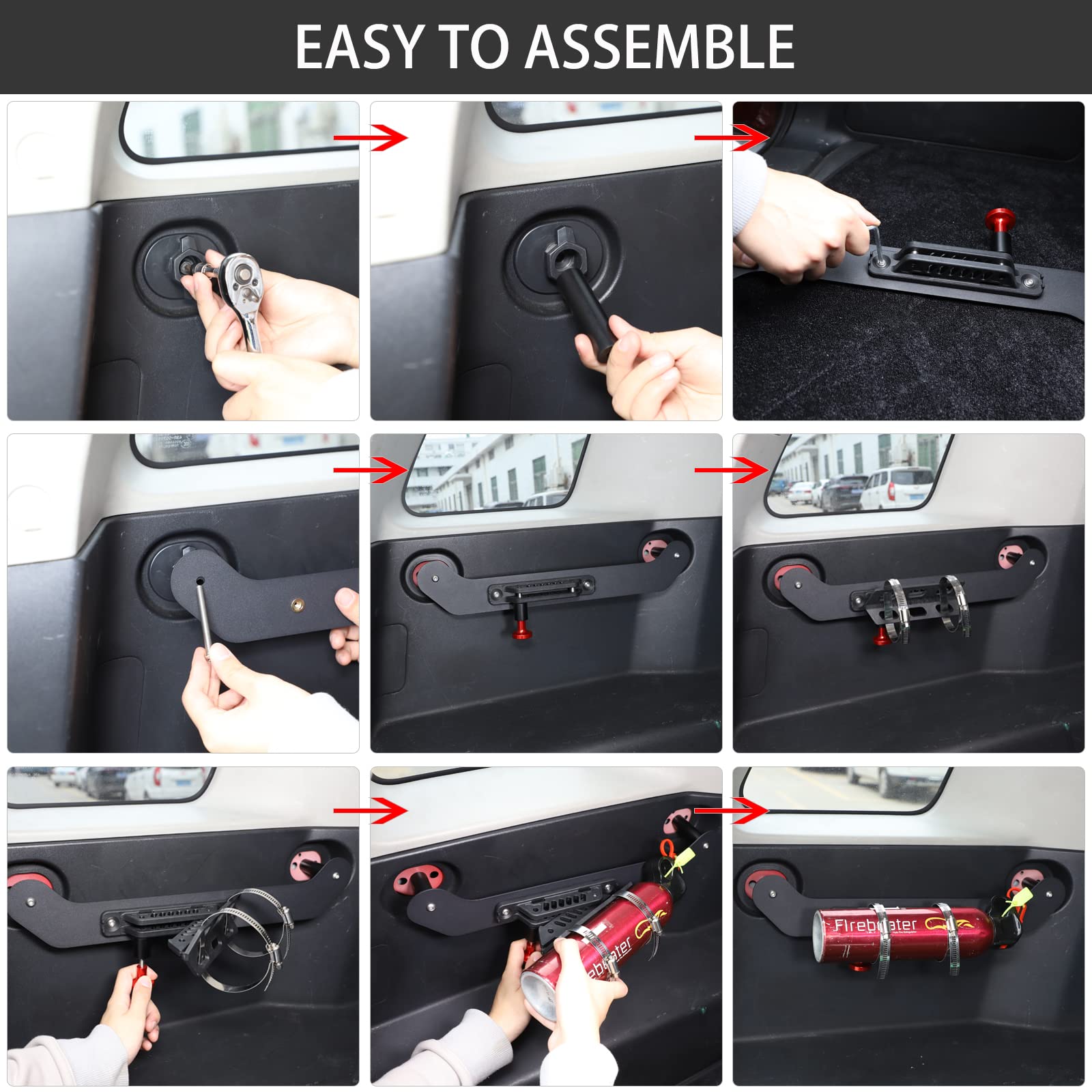 Amazon.co.jp: 車のトランク消火器ホルダーマウント トヨタ@FJ