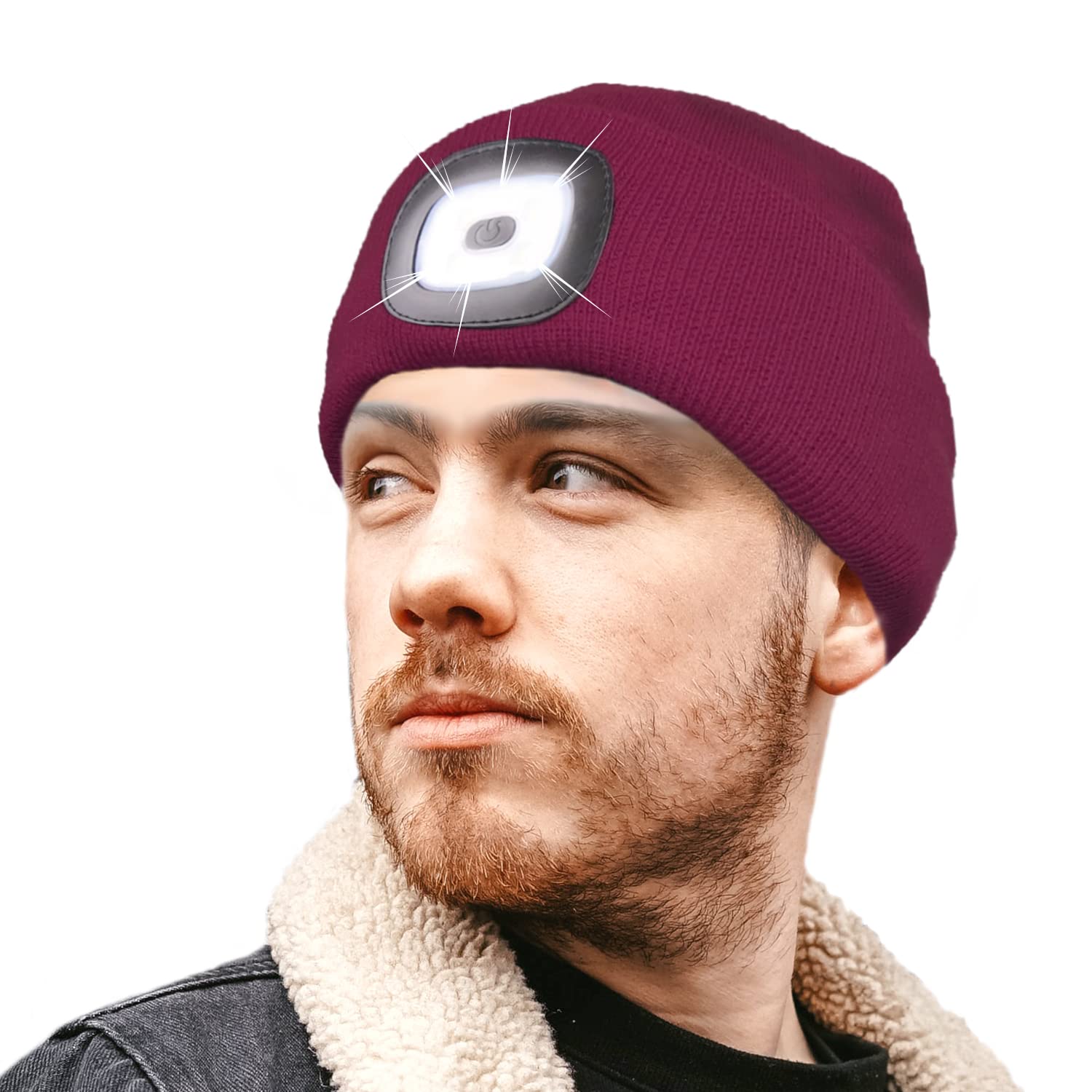 Rockjock Unisex Morello Stormactive 100% Waterproof Led Light Rechargeable Usb Long Lasting Warm Beanie Hat Mens, Ladies, Kids For Camping, Walking, Running, Cycling