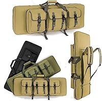 Vista 12 de Soft Rifle Case 32'' 36" 42" 48'' Tactical Long Double Rifle Backpack Gun Bag for Hunting Shooting Range, Firearm Transportation with Lockable