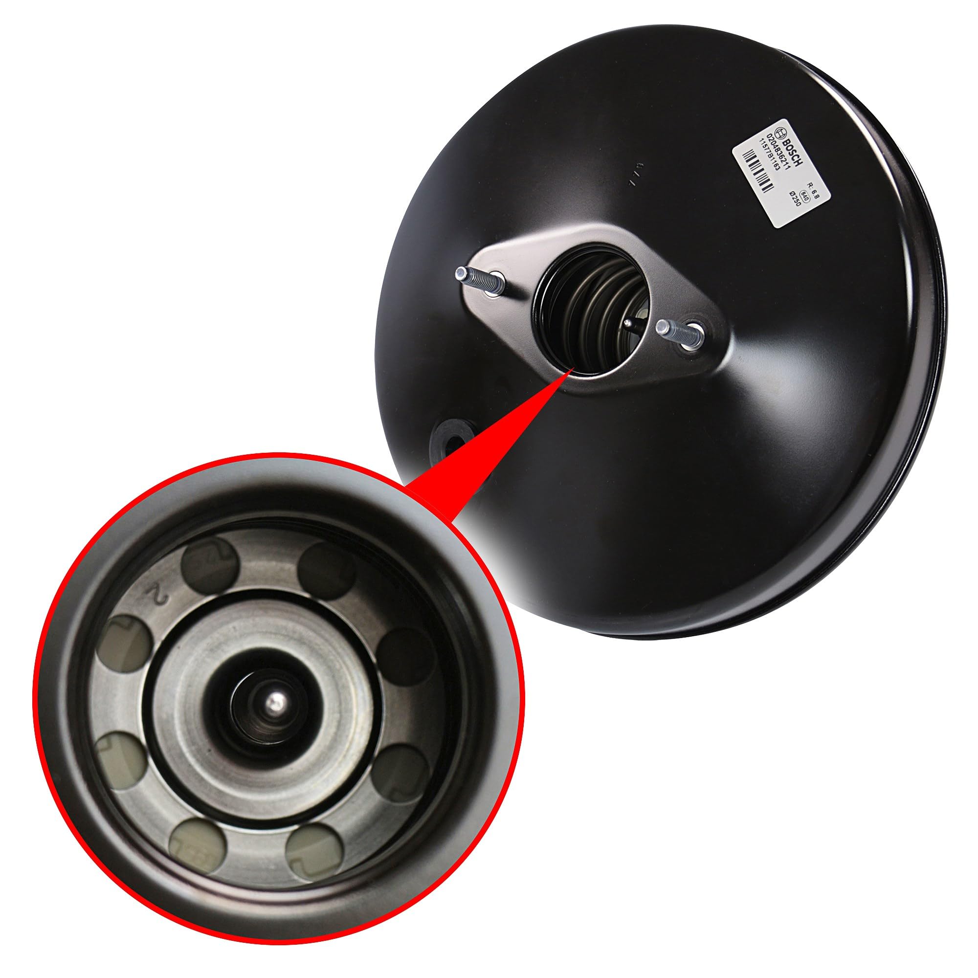 BOSCH Servofreno 0204836212 Compatibile con: OPEL ADAM, CORSA D, CORSA D Kasten/Schrägheck, CORSA E, CORSA E Kasten/Schrägheck