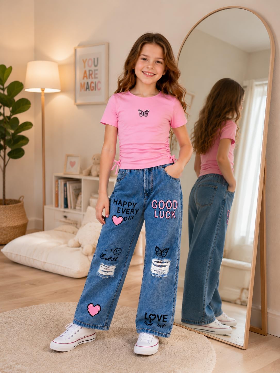 Toddler Kids Girls Clothes Short Sleeve