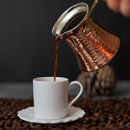 Miniatura 4 de SANTA MARLA Cafetera árabe, cafetera turca, hecha a mano, Cezve para 1-2 personas (pequeña)