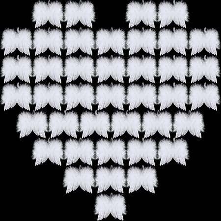 Christmas White Angel Wings Ornament Hanging Feather Hanging Decor With