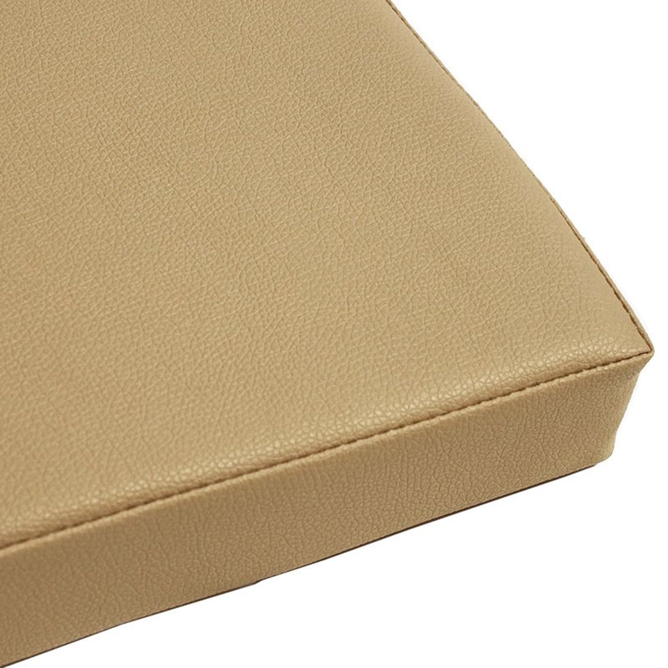 Wasserdichtes Outdoor-Kissen, PU-Leder, Stuhlkissen für Garten, Büro, Esszimmer, Küche, 45 x 45 x 8 cm, Khaki, bequemes Sitzkissen für Zuhause und Terrasse