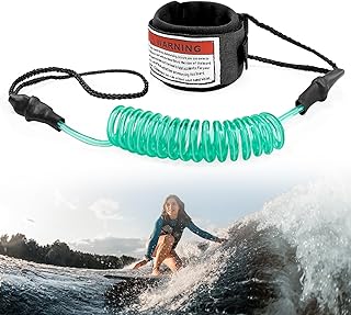Sup Leash,Leashes fürs Surfen,Verstellbares Paddle Board Handgelenk Leine für Erwachsene und Kinder,Surfbrett Zubehör für Wassersport (Grün)