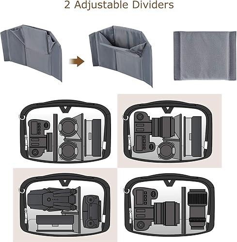 Miniatura 3 de BAGSMART Bolsa para cámara DSLR, funda impermeable para cámara cruzada con correa acolchada para el hombro, bolsa de hombro antirrobo, color negro