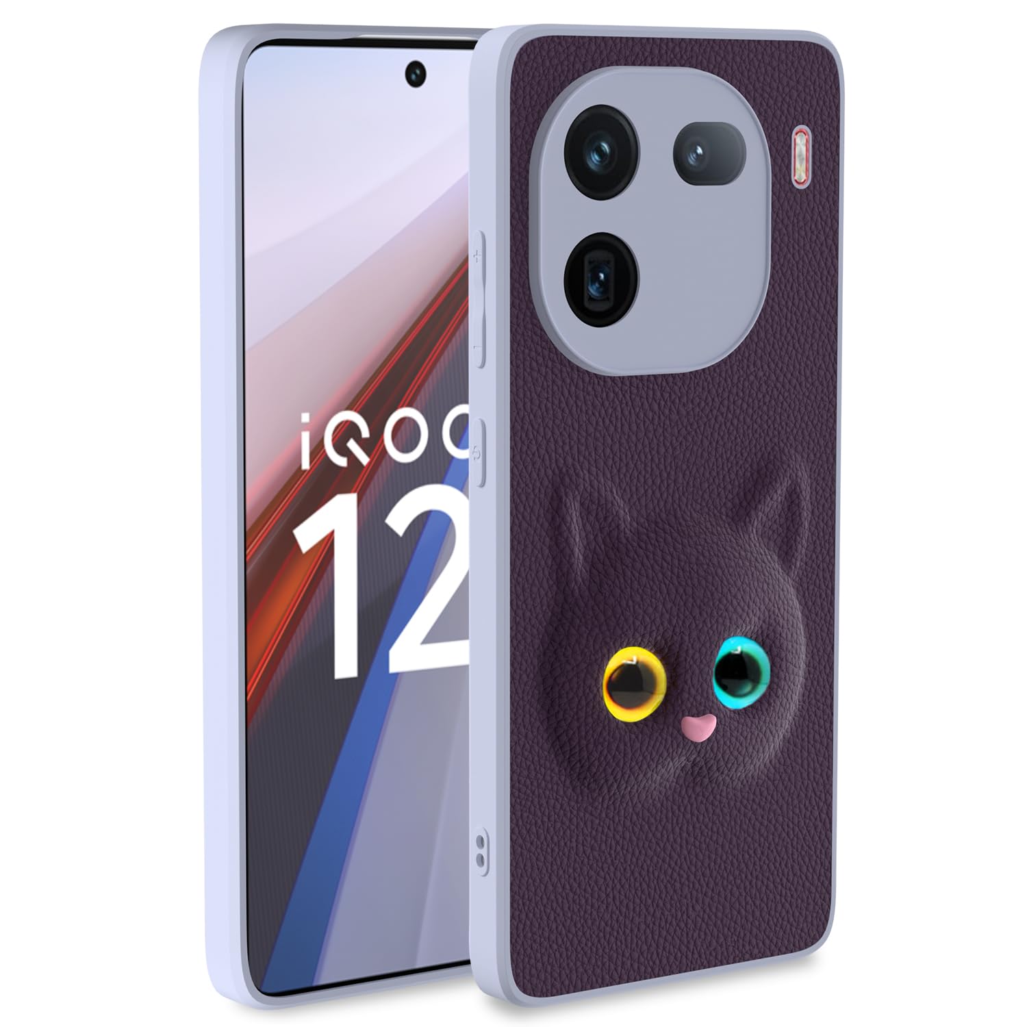 Pikkme iQOO 12 5G Back Cover for Girls | Cute Cat Leather Finish | Soft TPU | Case for iQOO 12 5G (Purple) (B0D5CR3LR9) Amazon Price History, Amazon Price Tracker