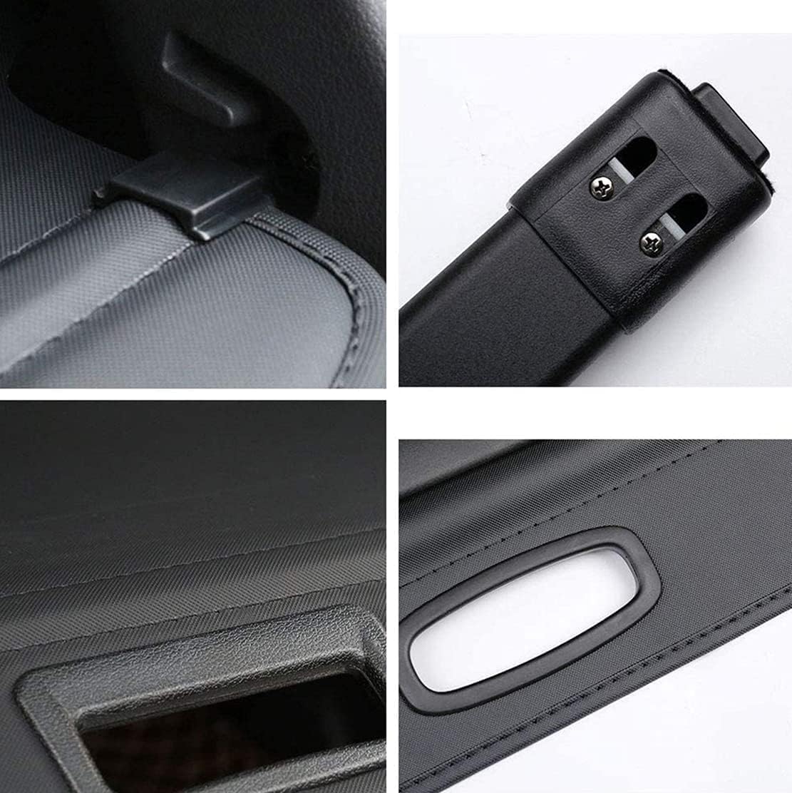 PGYREUGQ Retractable Rear Cargo Cover for Mercedes BeNZ Smart 2010-2014, Car Trunk Load Shelf Rear Boot Panel Roller Blind Accessories 5