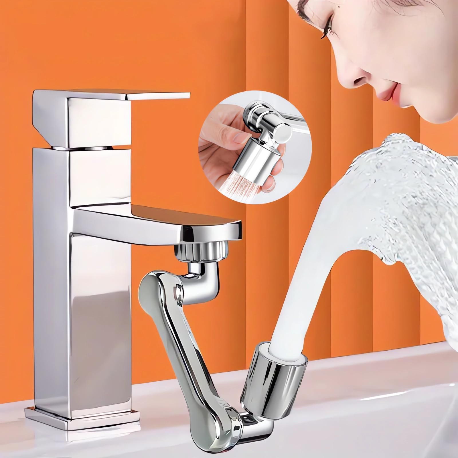 DBFWHNO 1080°Swivel Faucet Aerator Extension,Kitchen Bathroom Rotating Extension Filter, Brass Sink Faucet Attachment with 2 Water Outlet Modes,Bigger Angle Splash Filter Faucet Extender Universal (B0CL6K6VYZ) Amazon Price History, Amazon Price Tracker