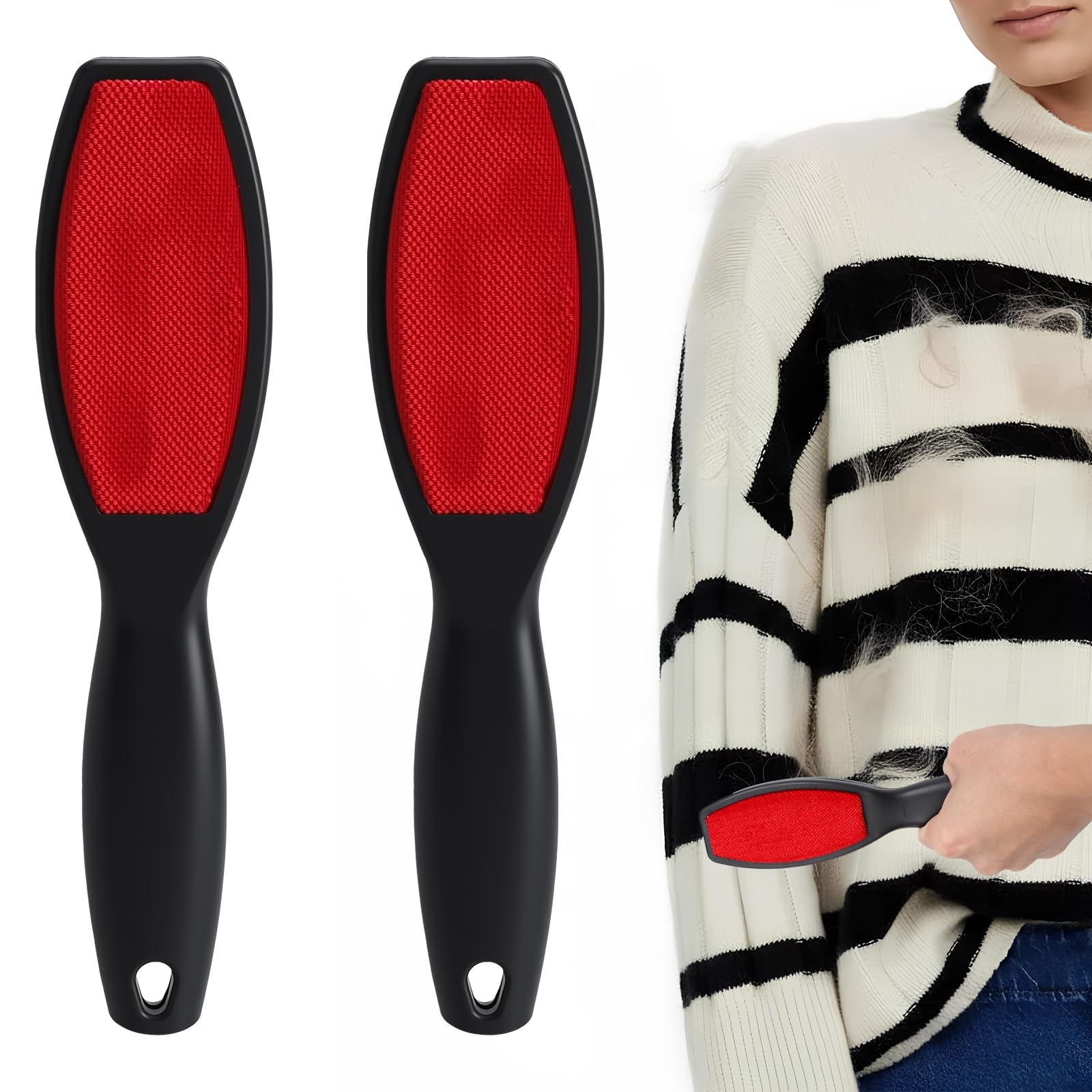 2 cepillos para pelusas de dos lados, reutilizables, cepillos para pelusas de doble cara, cepillo para eliminar pelos de animales, cepillo para sofá, coche, ropa, muebles, textiles, pelo de