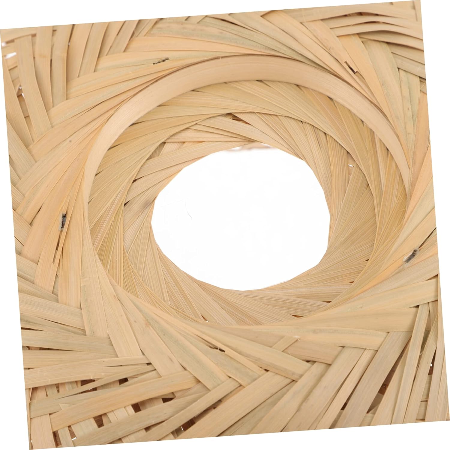 NUOBESTY Woven Bamboo Pendant Light Shade Ceiling Lamp Cover for Dining Room Rattan Hanging Lampshade Boho Style Light Fixture