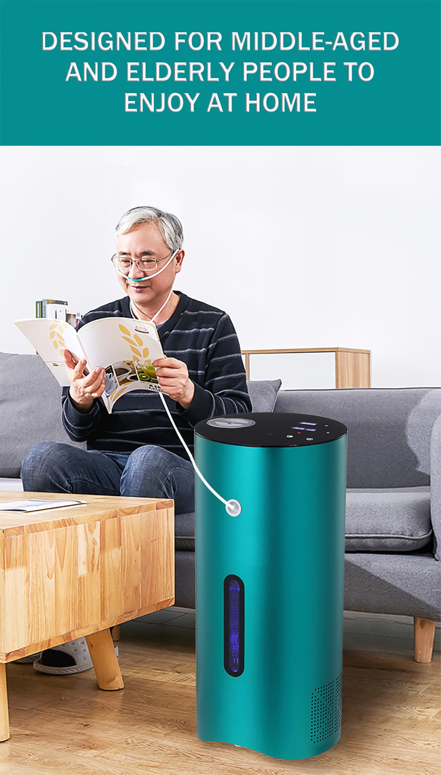 Urządzenie do inhalacji wodorem 300/450/600/900 ml/min z technologią PEM, inhalator z generatorem wodoru o wysokiej czystości 99,99%, 2 wyjścia, ekran dotykowy 300ml