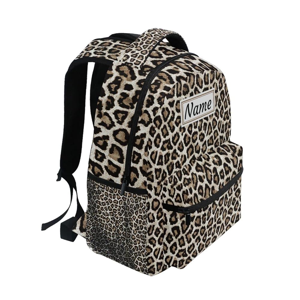 バッグ leopard pattern multipocket backpack Amazon.com: Leopard Pattern Custom School Backpack for Boys