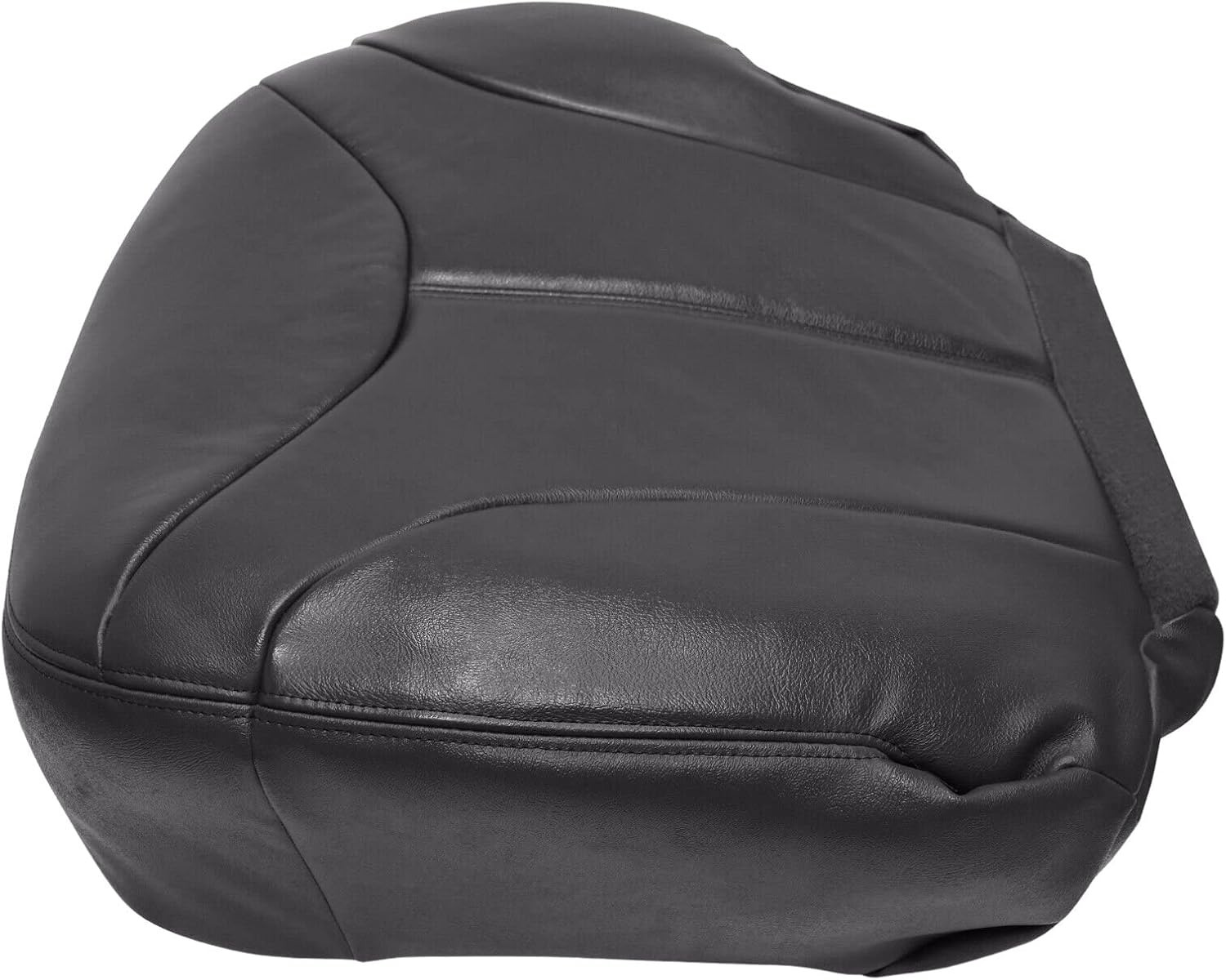 2001 2002 GMC Sierra 3500 Driver Bottom Replacement Leather Seat Cover Dark Gray