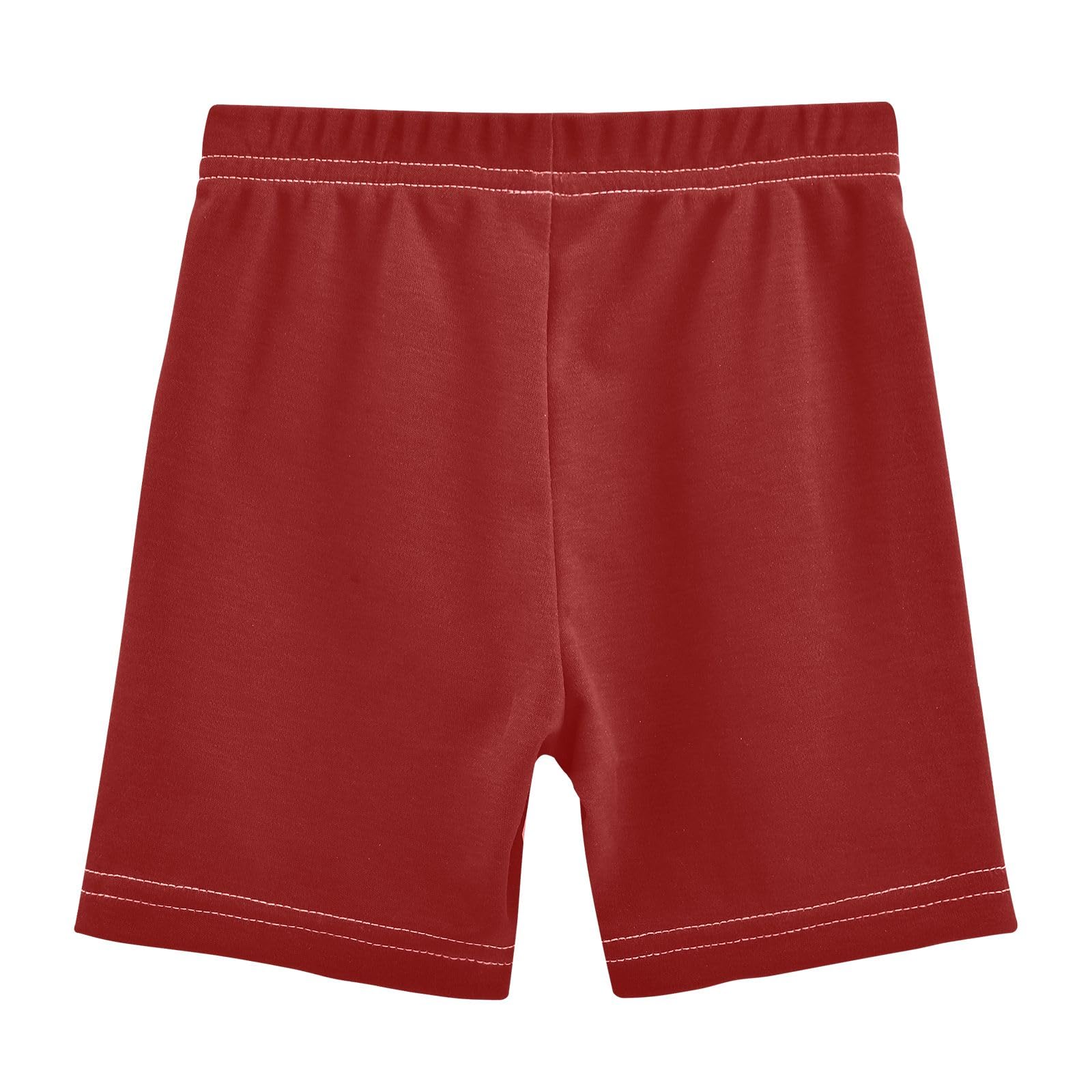 CHIFIGNO Girls Cartwheel Shorts Bike Shorts Kids Cotton Dance Short for Under Dress Maroon 4T