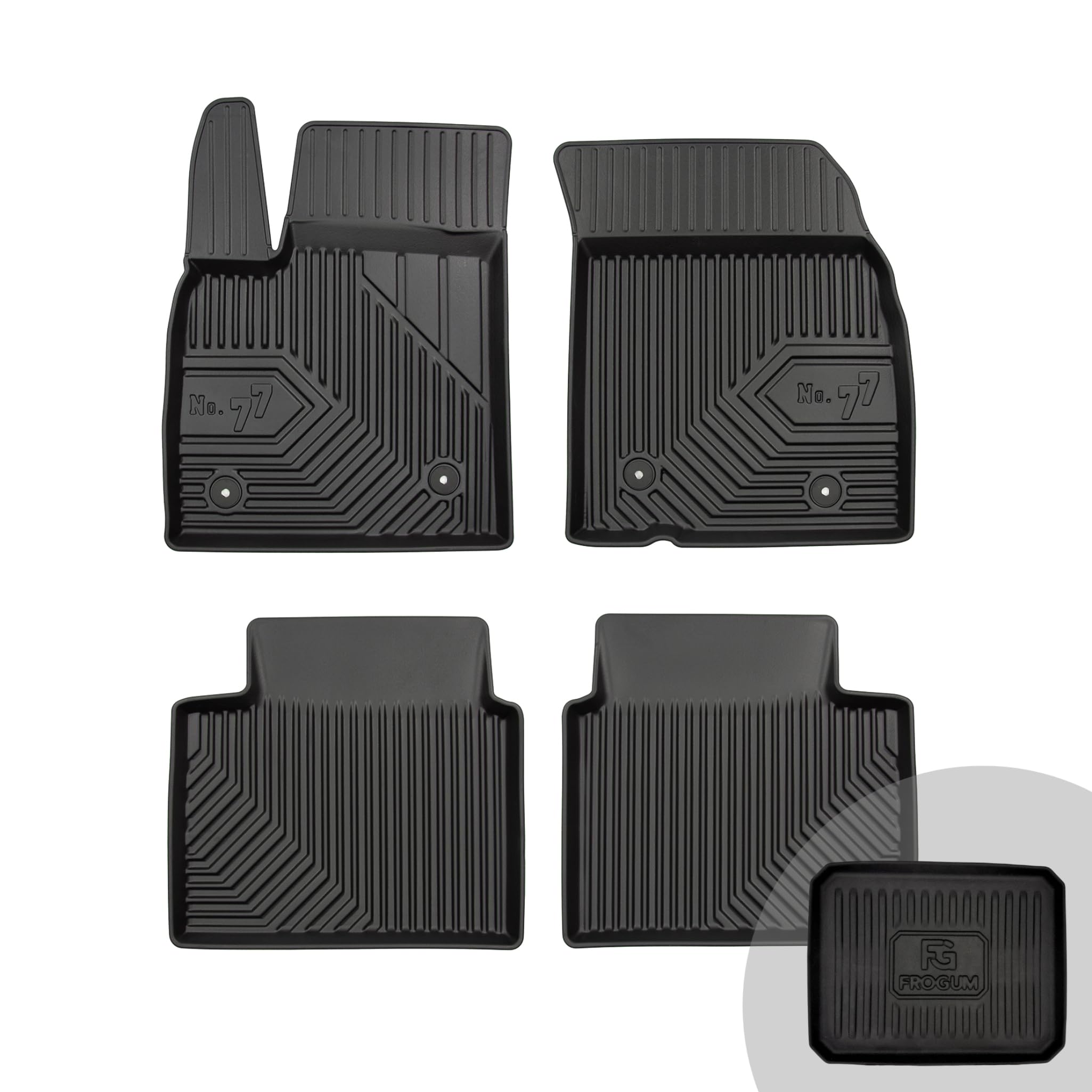 FROGUM No.77 Alfombrillas para Coche Alfombras para Ford Focus IV Desde 2018 | Borde Alto | para Todo el año | Tamaño