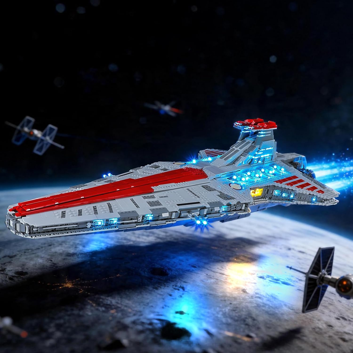 BRIKSMAX 2.0 Light Kit Compatible with Lego Star Wars Venator-Class Republic Attack Cruiser 75367 Building Sets(Remote Control) - Original LED Lighting Kits (No lego) for Display, Gifts & Collectors