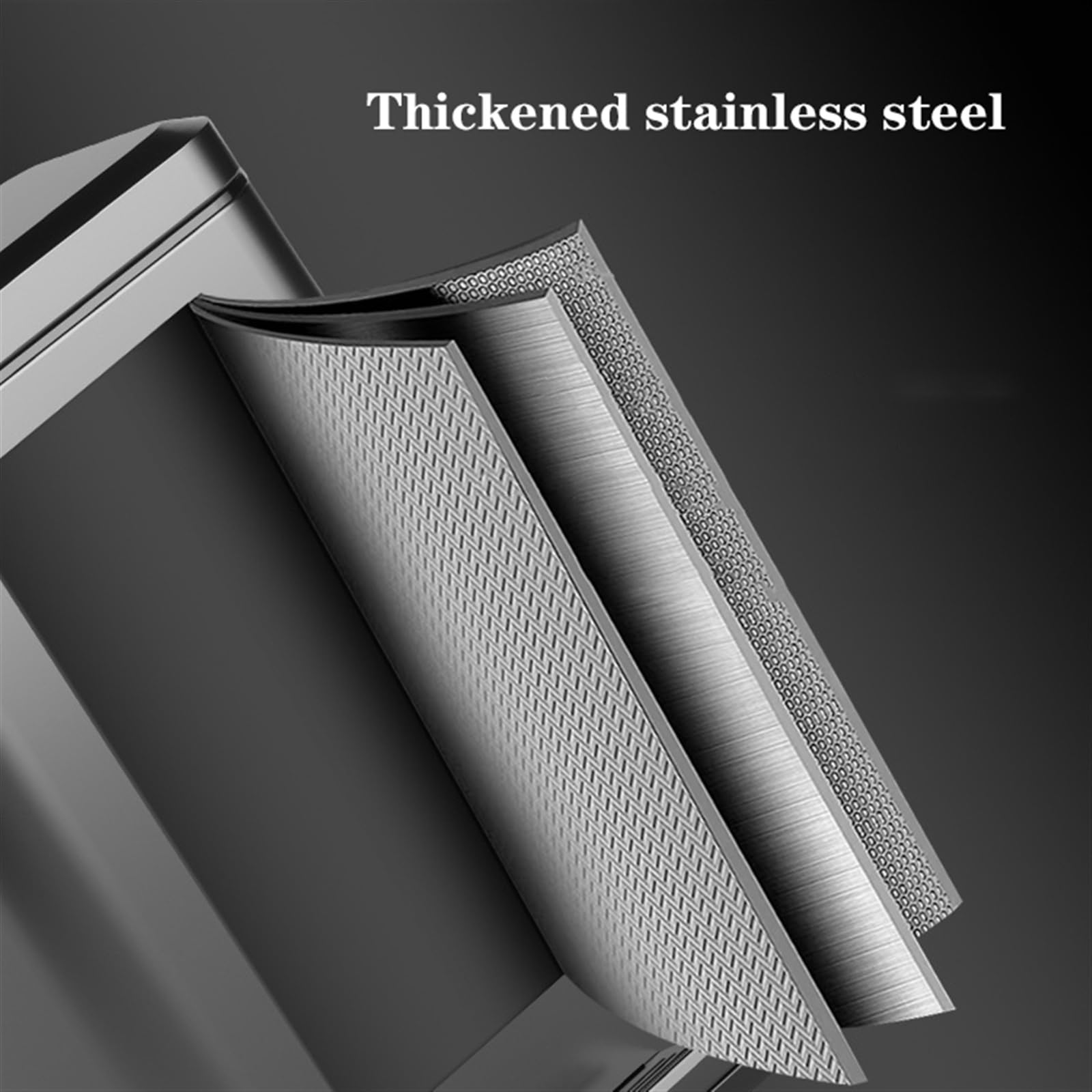 Mülleimer Küchen-Mülleimer mit Soft-Close-Funktion und Deckel Tritt-Mülleimer aus Edelstahl Anti-Fingerabdruck-Pedal-Mülleimer mit herausnehmbarem Inneneimer,Schwarz-15L