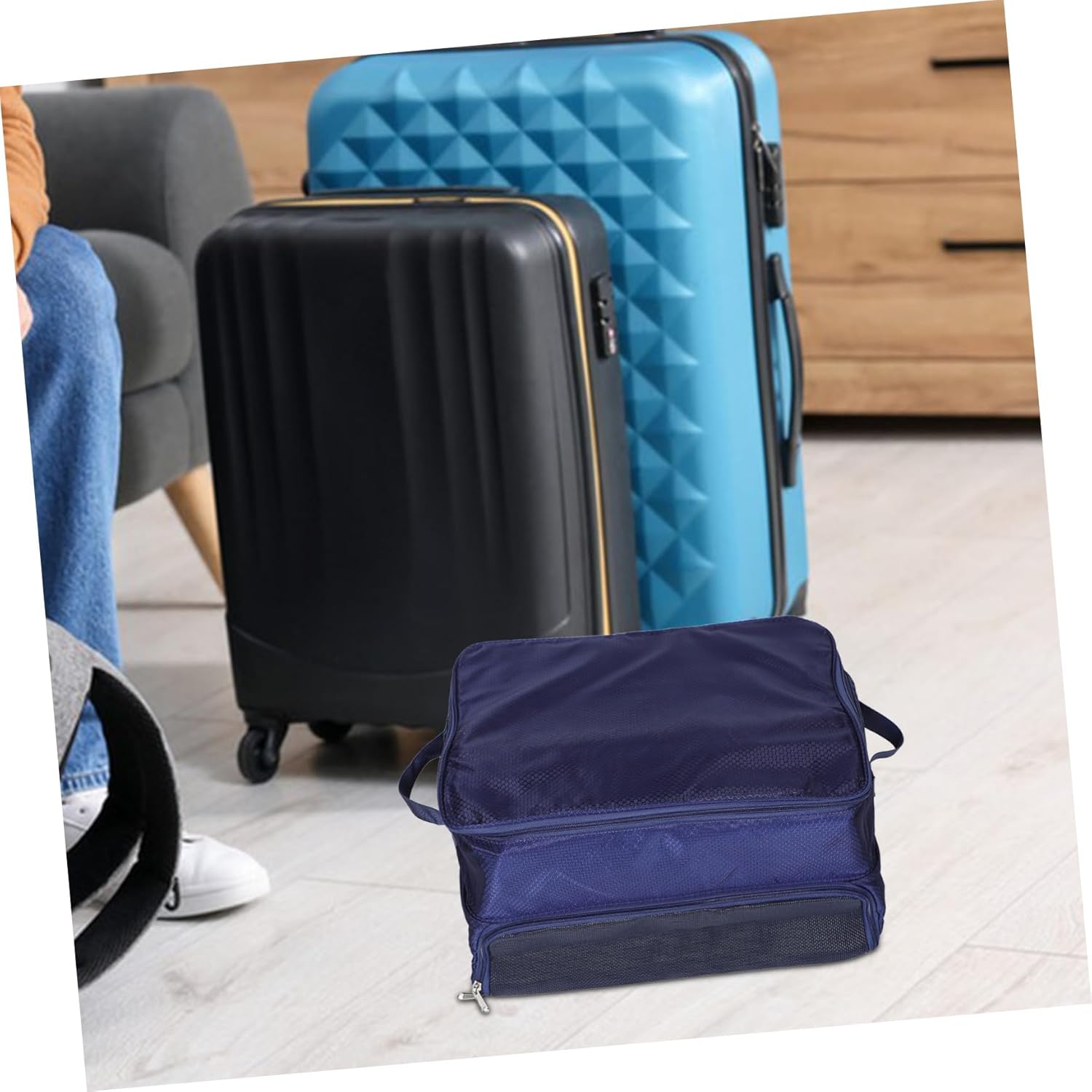 BESTonZON Large Capacity Golf Storage Bag Organizer for Car Waterproof Oxford Fabric Trunk Organizer Dividers for Outdoor Sports and Travel Accessories