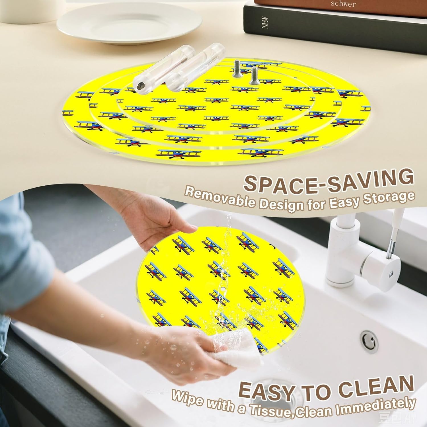 Plane 3 Tier Acrylic Cupcake Stand, Cupcake Stand for 34 Cupcakes for Weddings, Christmas,Holidays,Parties,Birthday,Printed Cupcake Tower 23300098