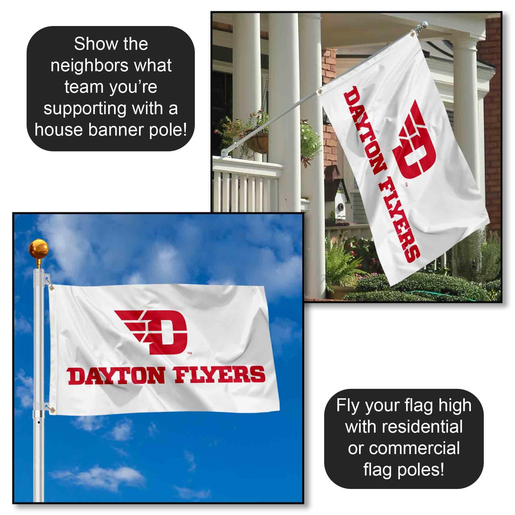 Dayton Flyers Garden Flag - Double Sided College NCAA Team Flag, 13x18 Inch, Officially Licensed - View #10