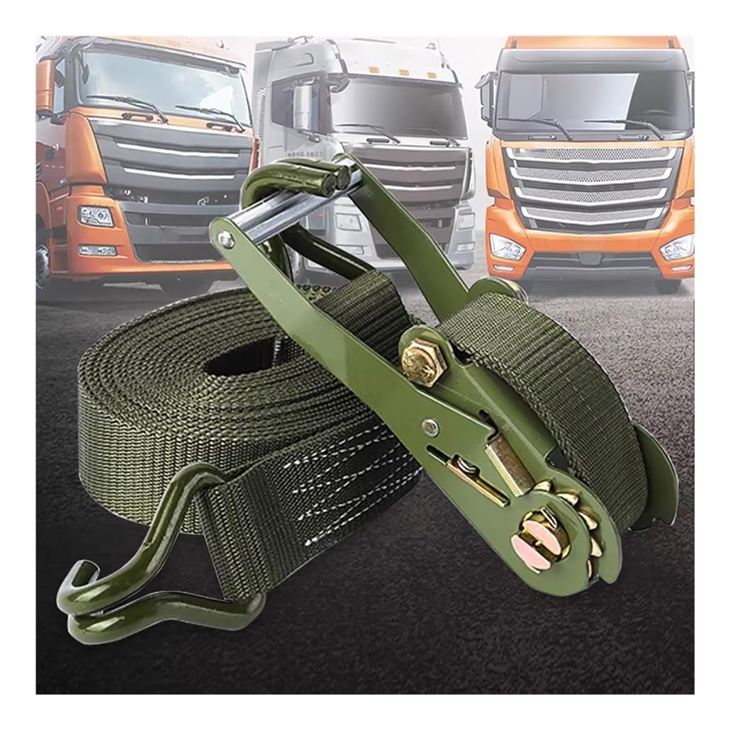 Correas de Amarre de trinquete Resistentes de 2 Pulgadas, Resistencia a la Rotura de 13227 LB, Correas de trinquete para Carga, remolques de Camiones, Kayaks(25m/82')