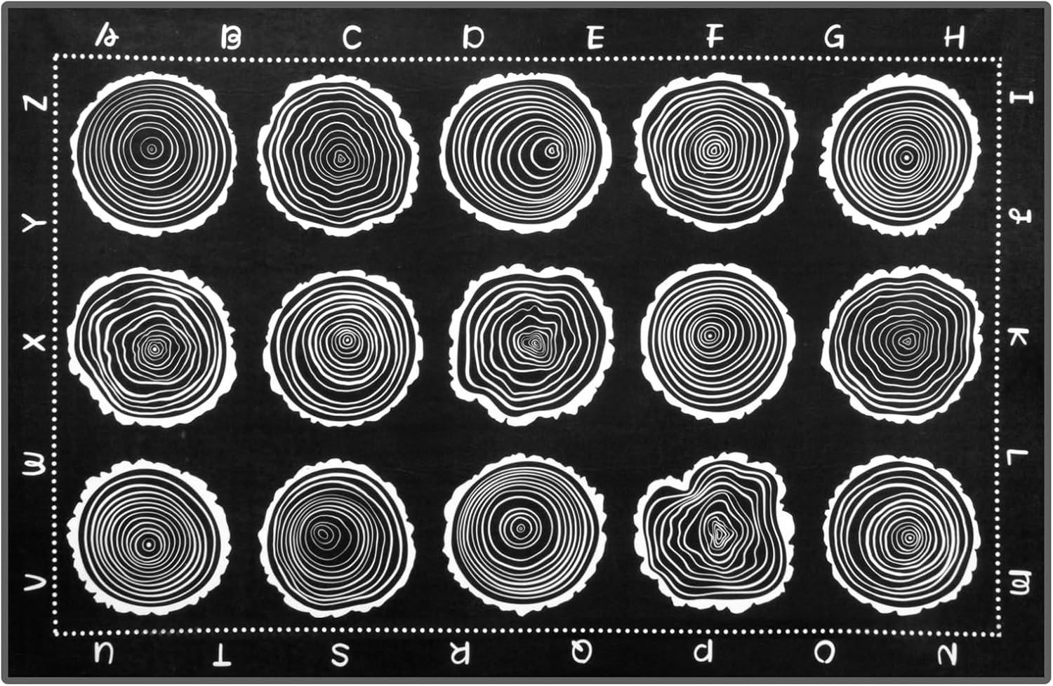 Classroom Rug 5x7.6 Ft, Classroom Carpet for Elementary, Black