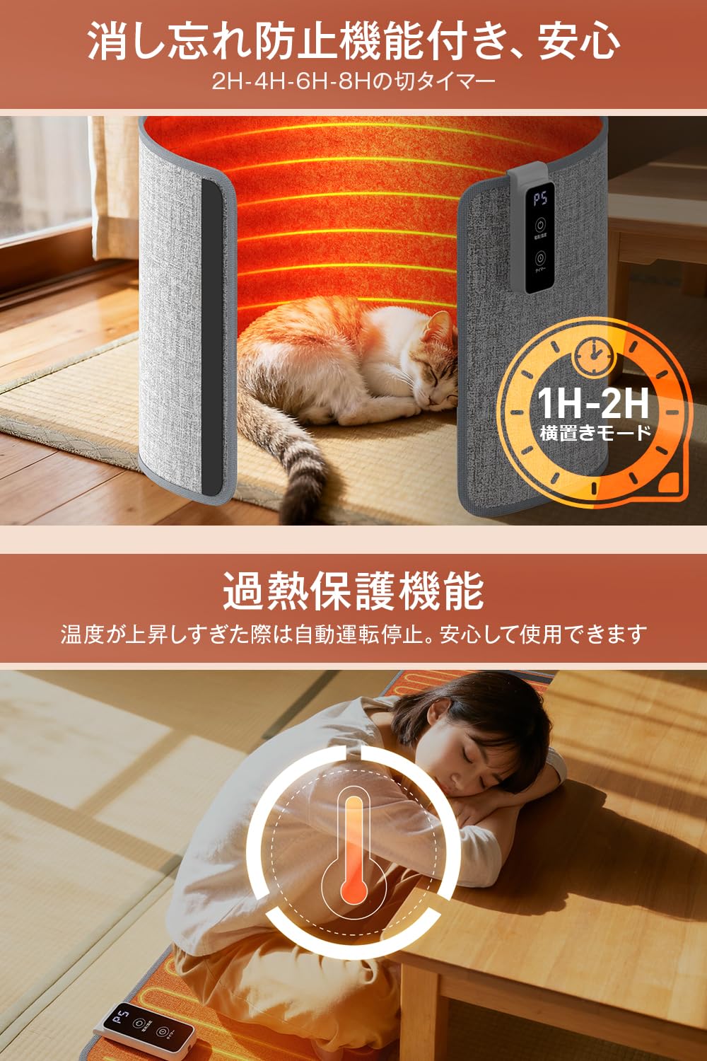 Amazon | パネルヒーター ホットカーペット 【2025年冬革新&立て置き