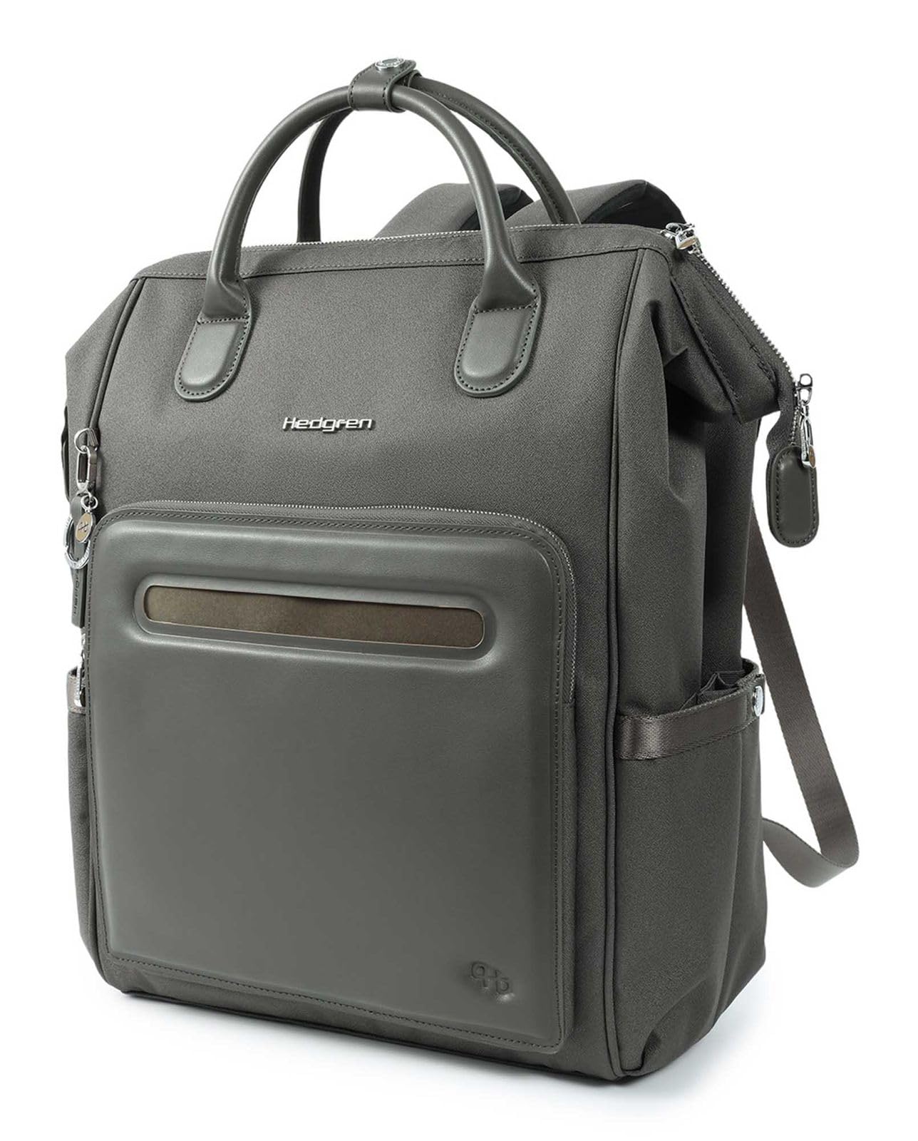 Hedgren Mochila para el portátil con compartimento para portátil Moka zaino 15,4" + RFID Black Ink grigio verdoso