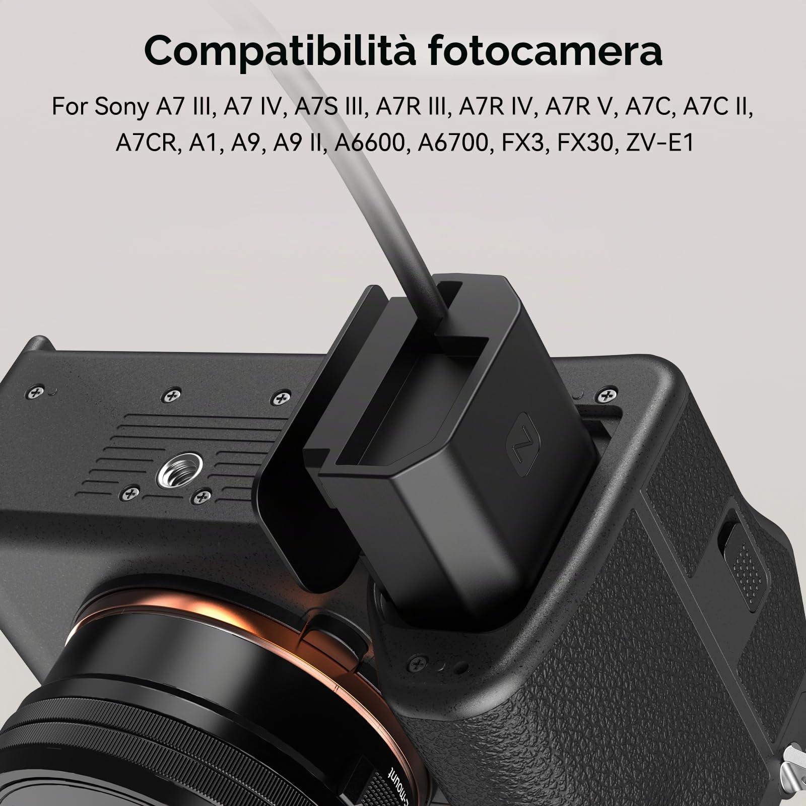 SMALLRIG D-Tap a Batteria Fittizia, Cavo di Alimentazione a Spirale NP-FZ100 per Sony A7 IV,FX30,FX3,A7CII,A7CR,ZV-E1,A6600,A6700,A7R V,A7S III,A7R IV,A7R III,A7 III,A7C,A1,A9, A9II - 4253B