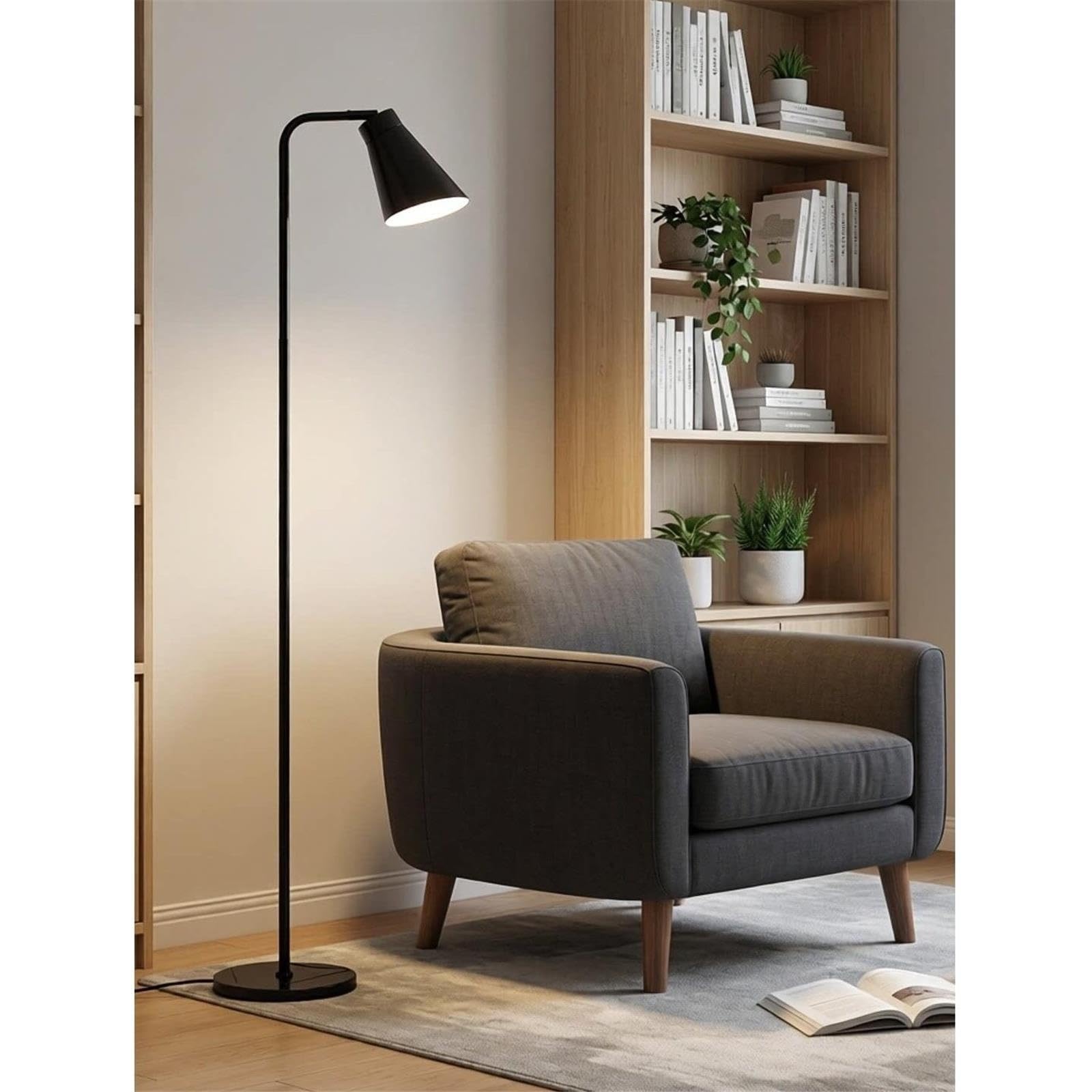 Soggiorno Lampada LED Tricolore con Base in Marmo e palo in Ferro