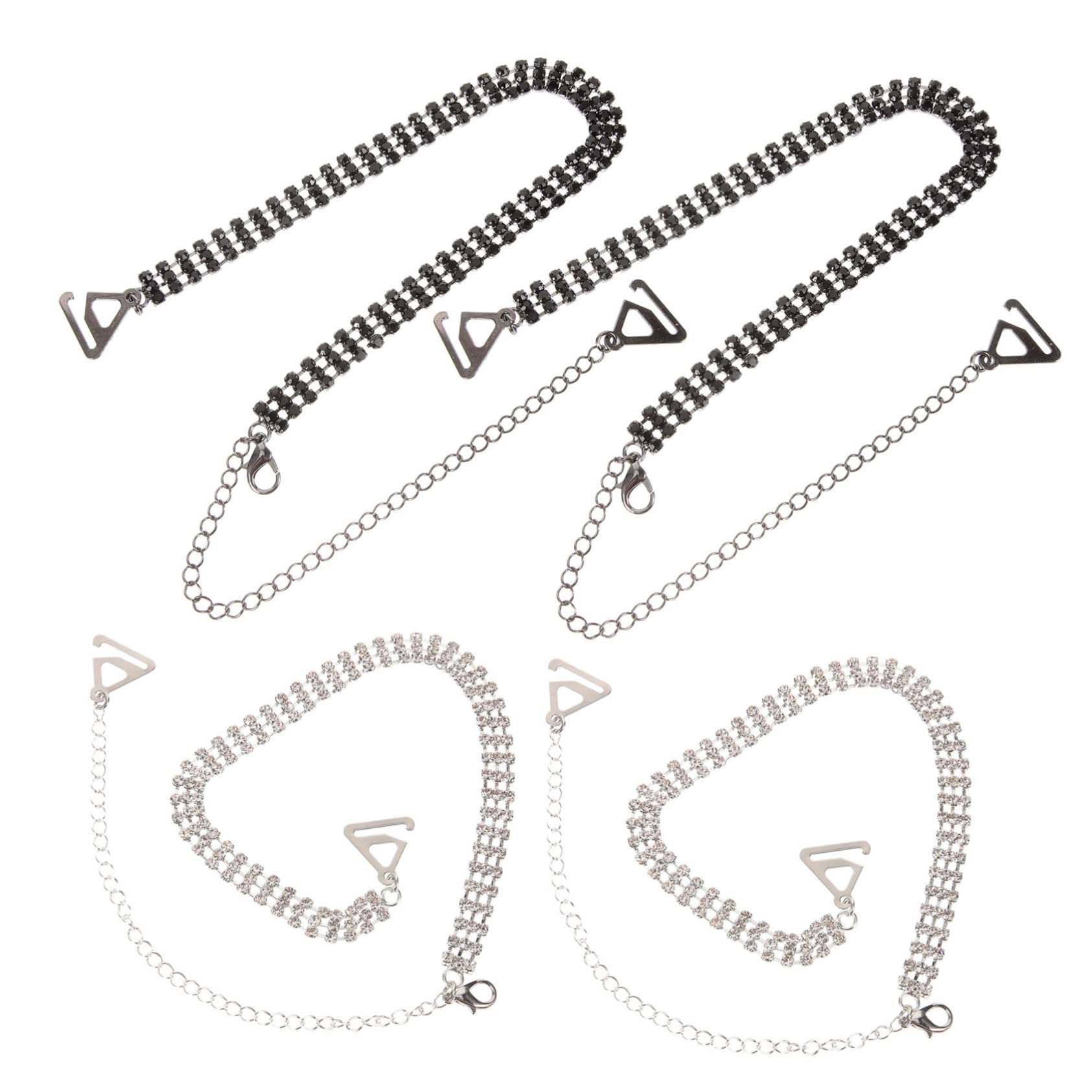10pares Rhinestone Strap Ajustables Para Mujer Tirantes De Sujetador Invisibles Para Bodas y Ocasiones Especiales