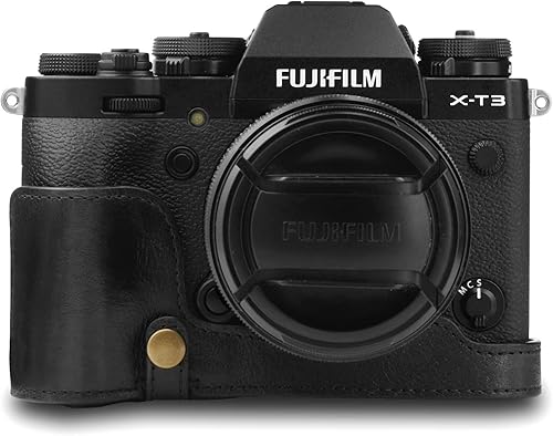 Miniatura 3 de MegaGear MG1552 X-T3 Ever Ready - Funda de piel auténtica para cámara y correa - negro (negro), compacto