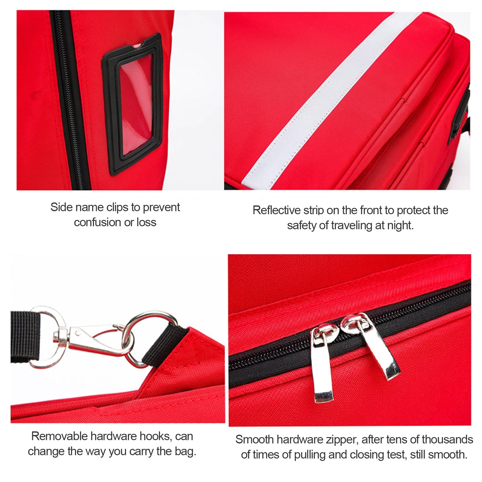 Maletín Grande For Emergencias Médicas,Ruedas Silenciosas For Escalada,Almacenamiento Científico,Herrajes Duraderos,Bandas Reflectantes,Botiquín De Primeros Auxilios