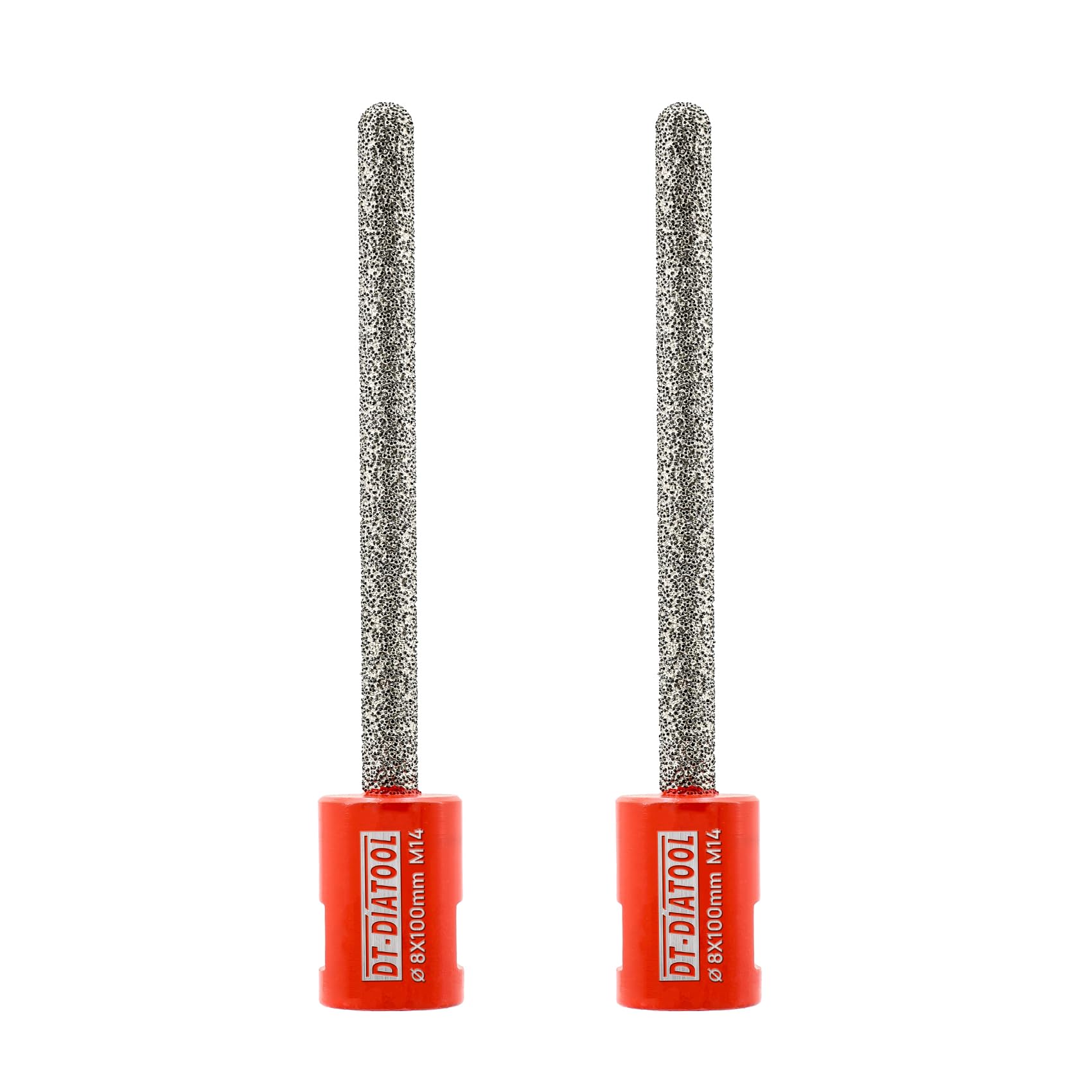 DT-DIATOOL Diamond Mortar Raking Bit for Brick Joints Stone Masonry Granite Diameter 8x100mm, M14 Thread Router Bit 2pcs