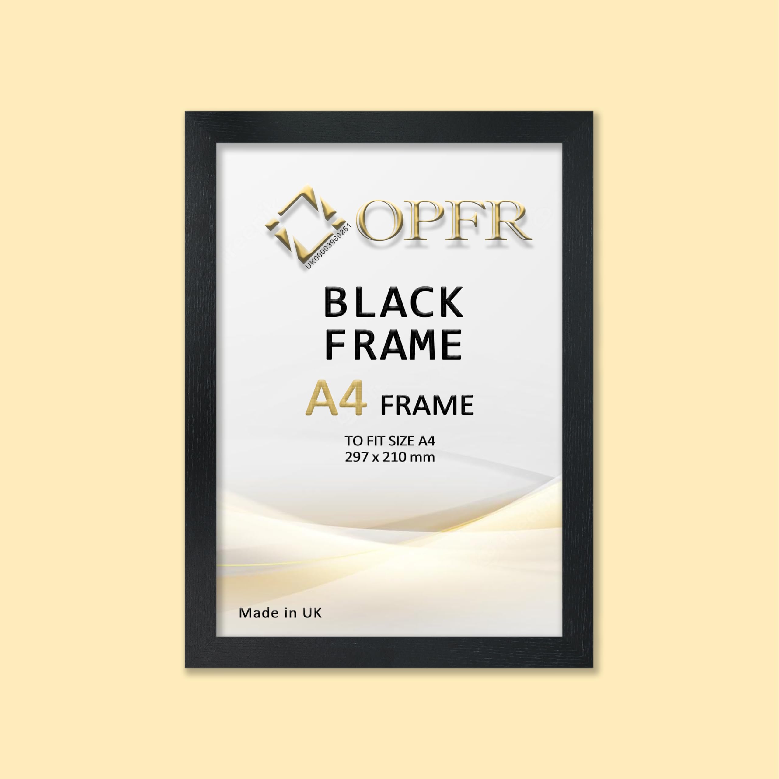 OPFR A4 BLACK PICTURE FRAME, SIZE 29.7 x 21cm