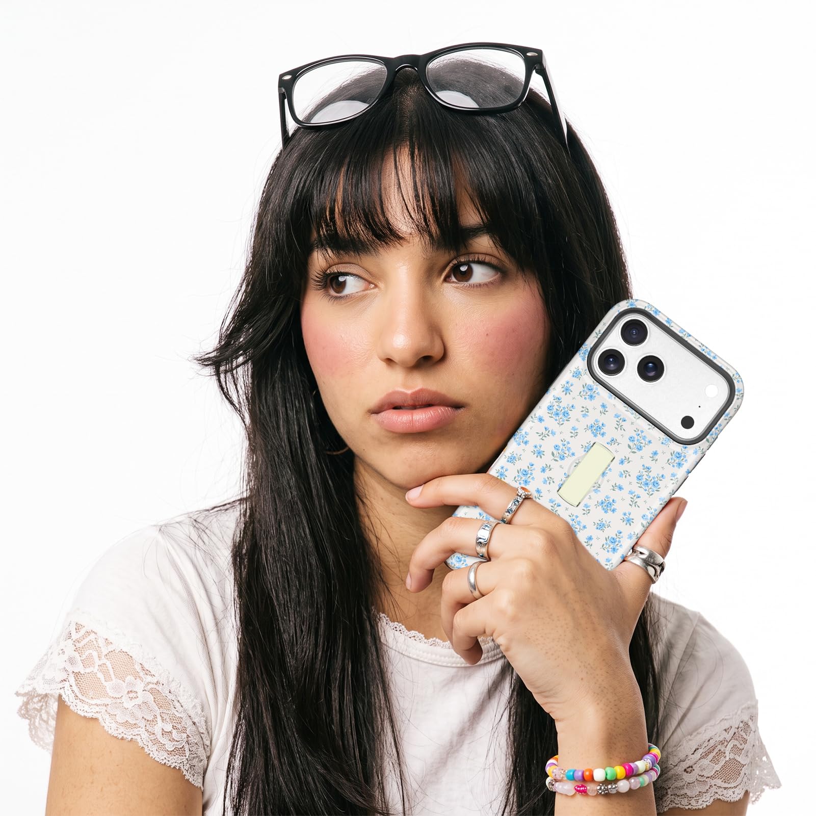 KANGHAR Funda diseñada para iPhone 17 Pro con correa para el dedo, bonita