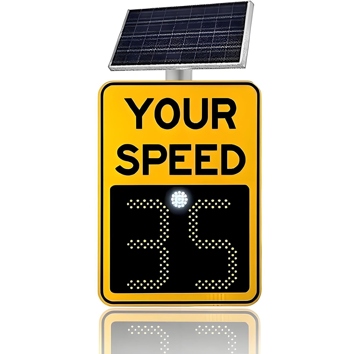 Señal solar de límite de velocidad con control remoto, alerta LED de sobrevelocidad, pantalla de retroalimentación de radar alimentada por energía solar, señal de seguridad de tráfico de alta