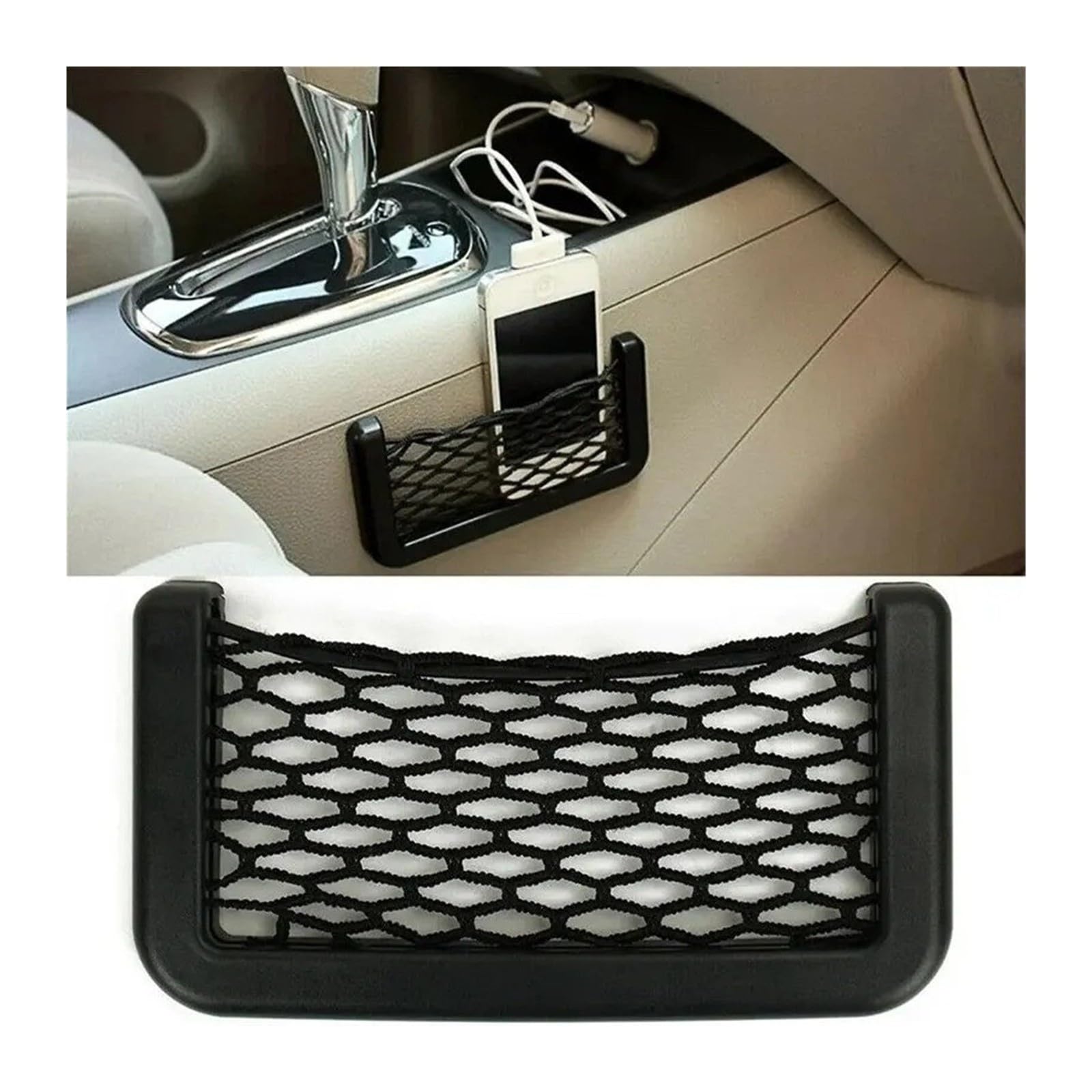 1/4Pcs Car for Seat Side Mesh Storage Pocket Auto Interior Net Organizer Pouch(20cm)