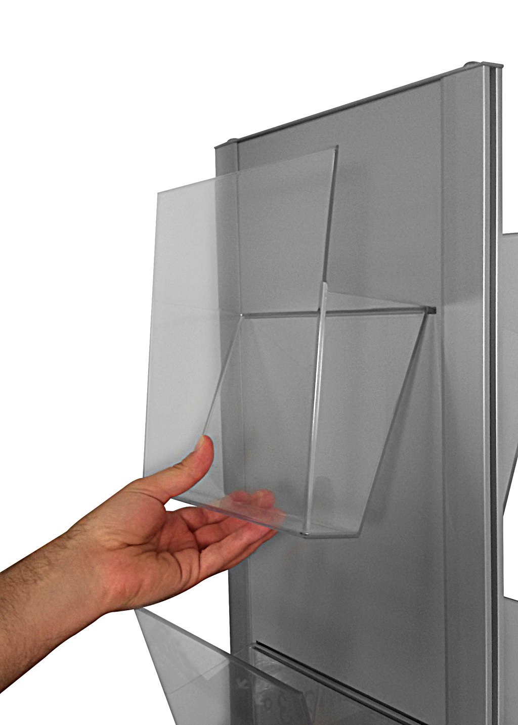 PORTA DEPLIANT FORMATO FOGLIO A4 DA PAVIMENTO ESPOSITORE PUBBLICITARIO META001