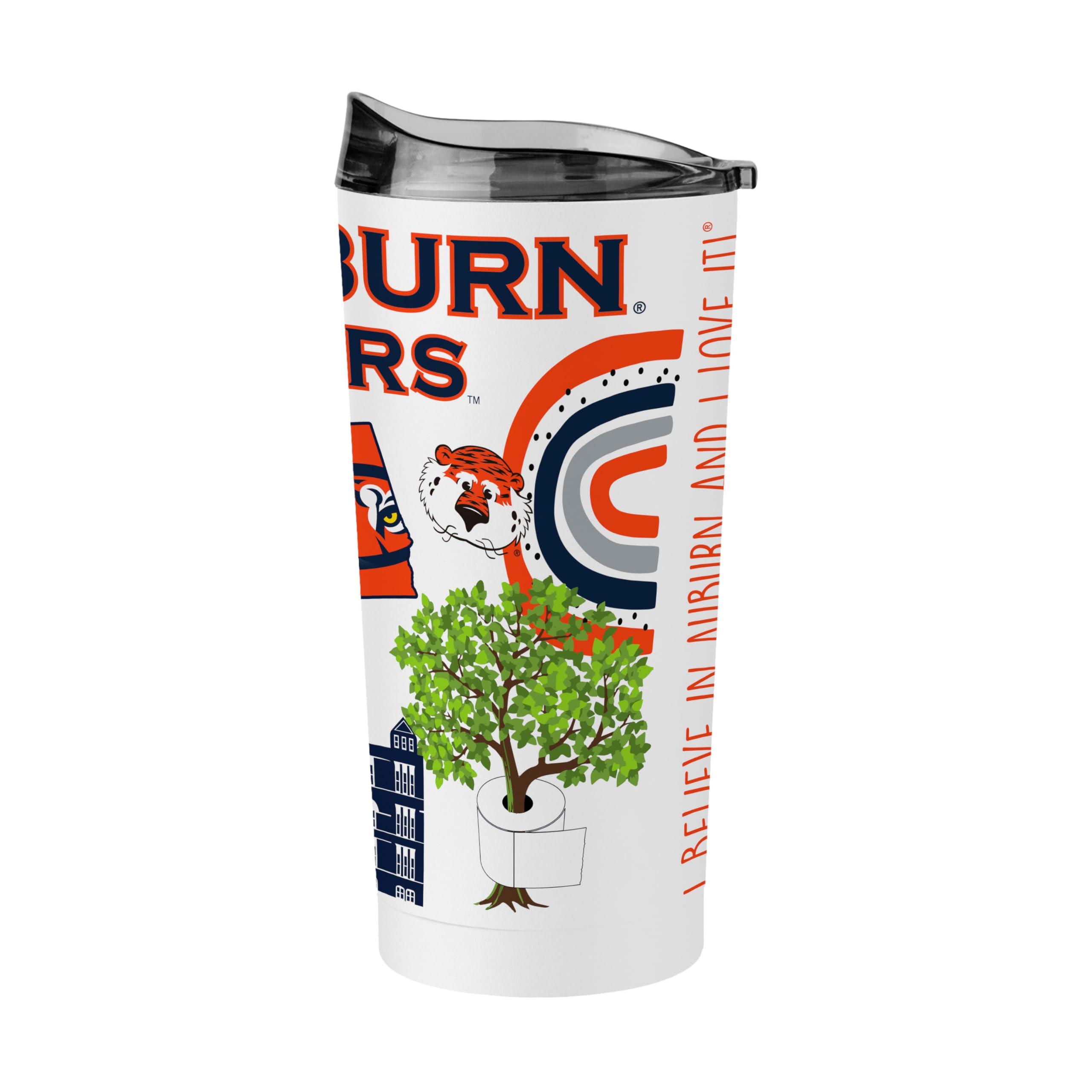 Logo Brands NCAA Native Icons 20 oz Stainless Steel Tumbler – Double Wall Vacuum Insulated