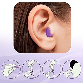 MOLDEX Soft Foam Earplugs Softies Ear Plugs for Sleeping, Snoring, Work, Travel, Shooting -33dB Highest NRR Made in USA (Purple, 20 Pairs)
