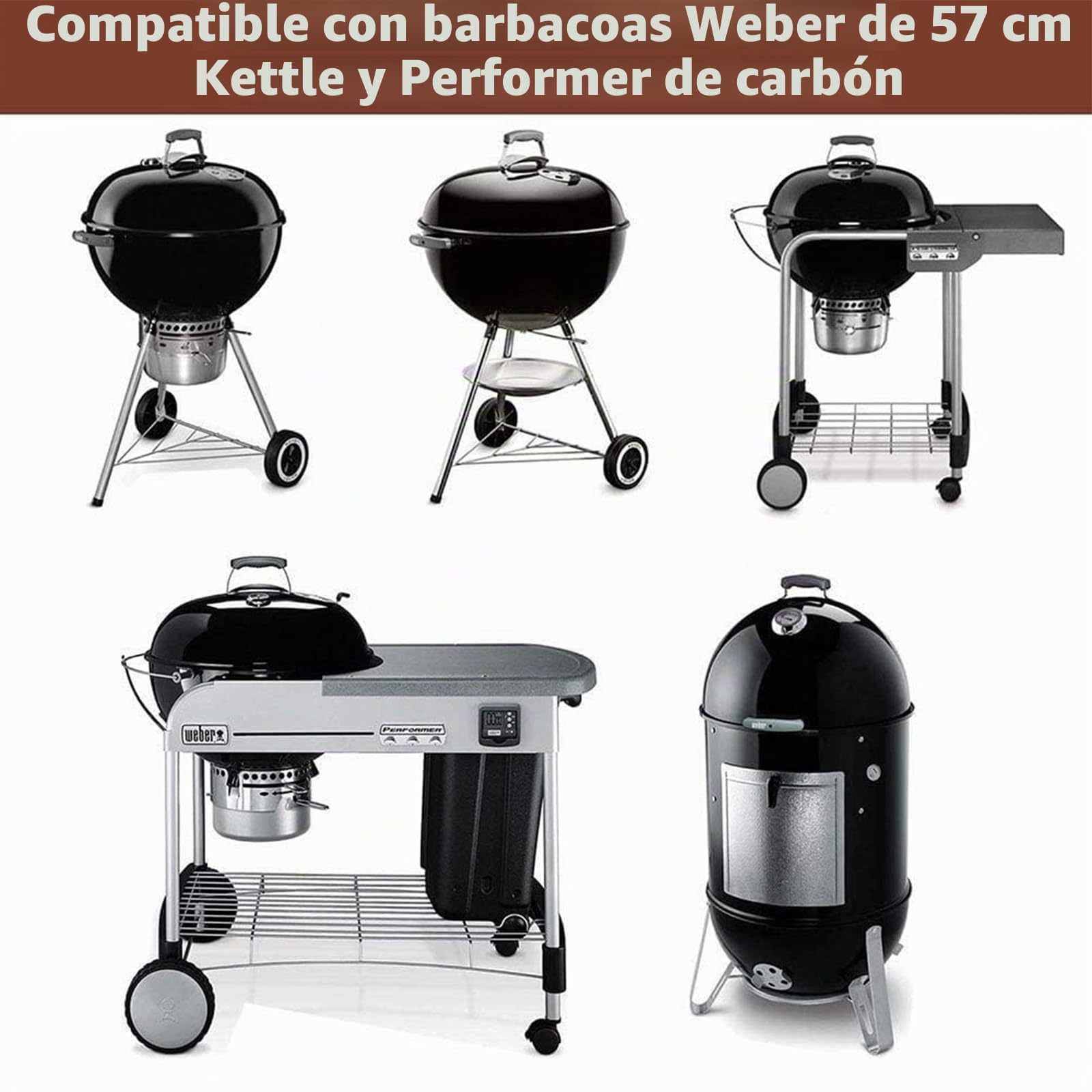 GFTIME BBQ Rejilla Parrilla Piezas de Repuesto Barbacoa Gas Niquelado Asado Accesorios para Weber 8835, se ajustan a las parrillas de carbón Parrilla Barbacoa de 57 cm (8835 parrilla de cocina)