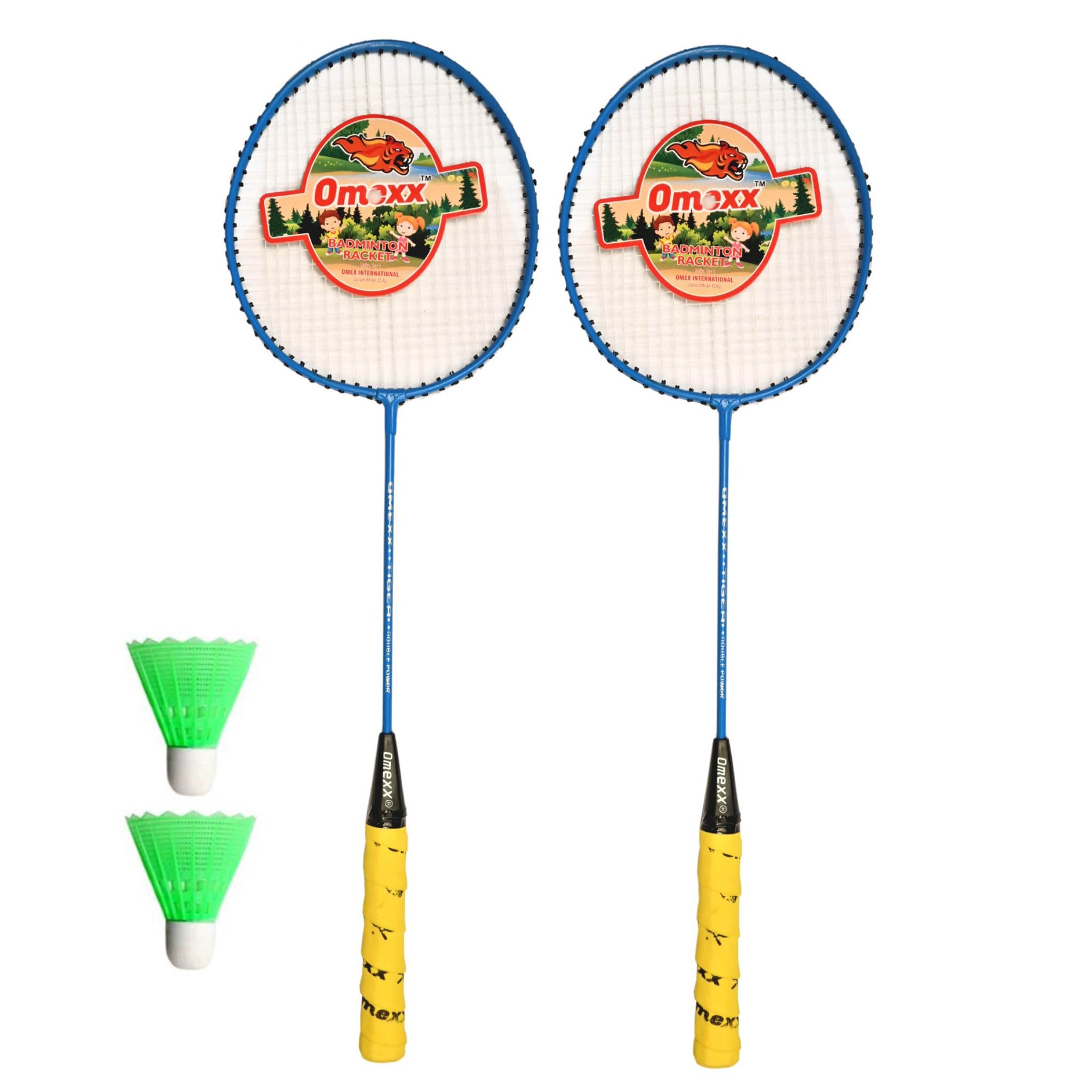 OMEXX 1500 Single Shaft 2 Pieces Aluminium Badminton Racquets for Beginners with 2 Pieces Nylon Shuttles with Full-Cover Set (B0D98BJN31) Amazon Price History, Amazon Price Tracker
