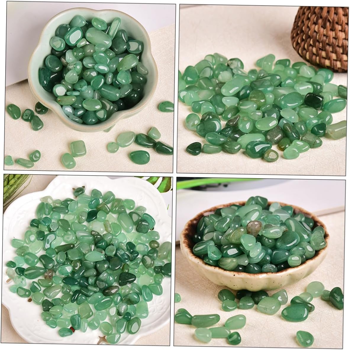 jojofuny Natural Dendritic Agate Aquarium Decorative Rocks 7-9mm Fish Tank Gravel Bulk Landscaping Stones 2lb for Aquarium and Garden Décor