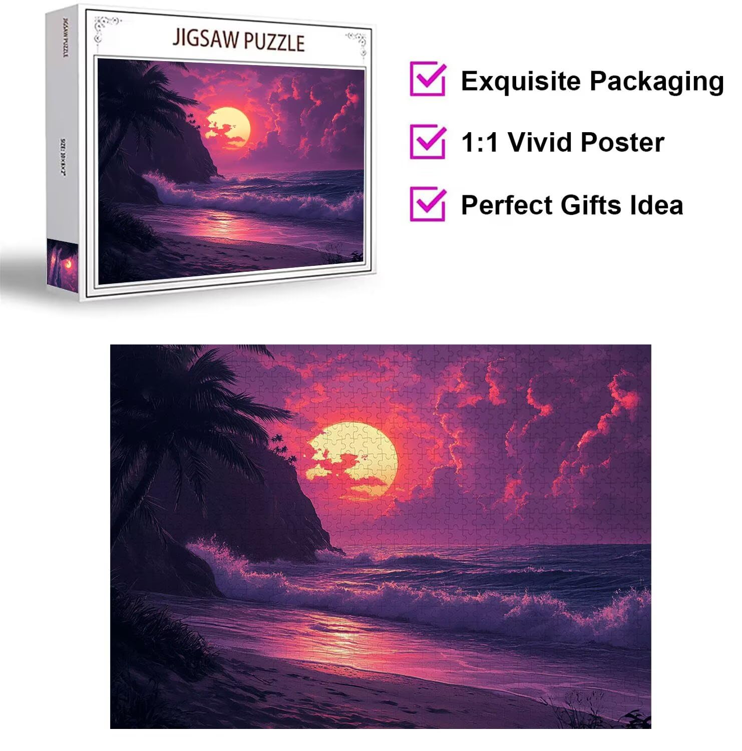 Puzzle 3000 Pezzi Sole calante Puzzle Adulti, Gioco Educativo, n-453