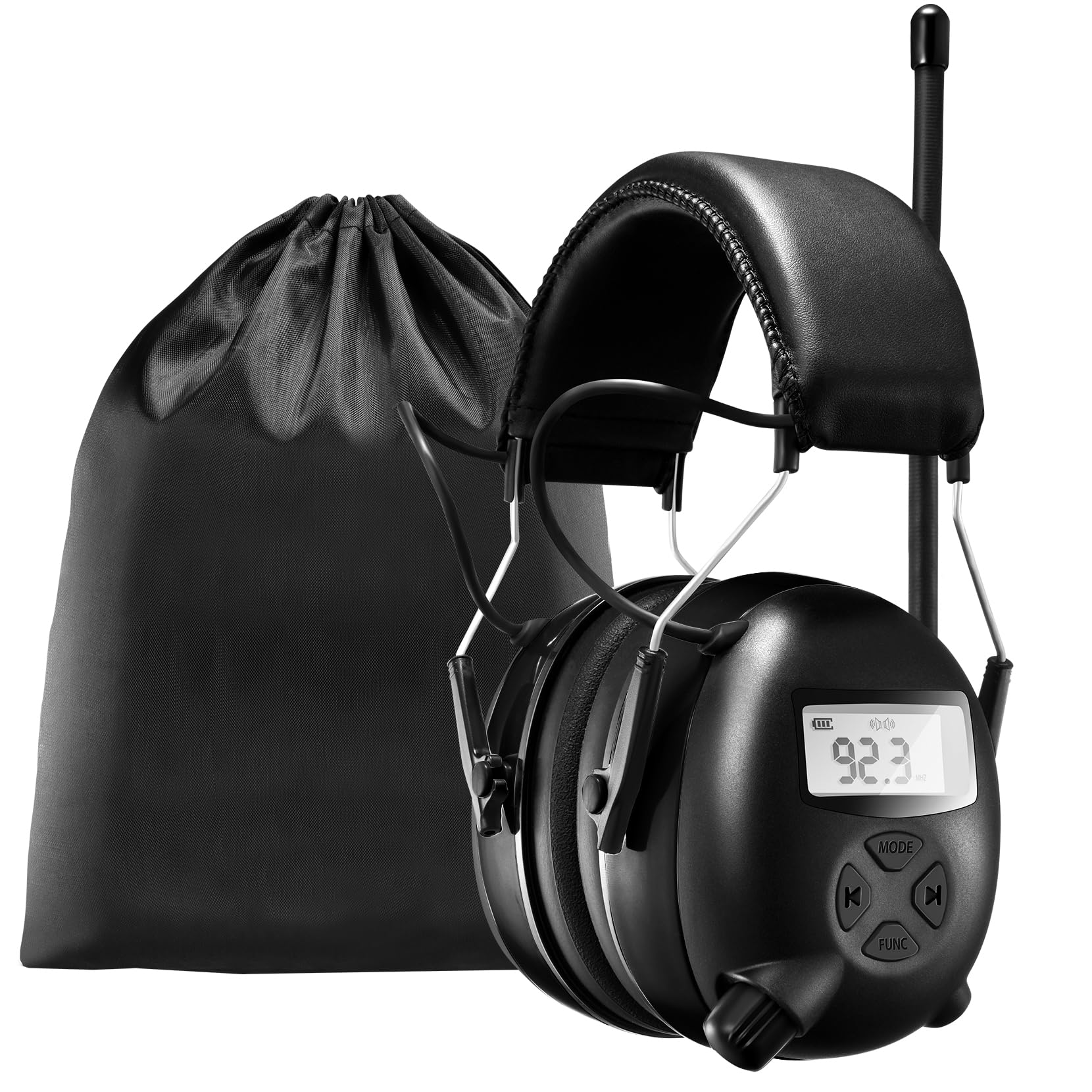 AM/FM Radio Headphones with Digital Display, 30dB AM FM Hearing Protection  Safety Earmuffs, Ear Protection for Mowing
