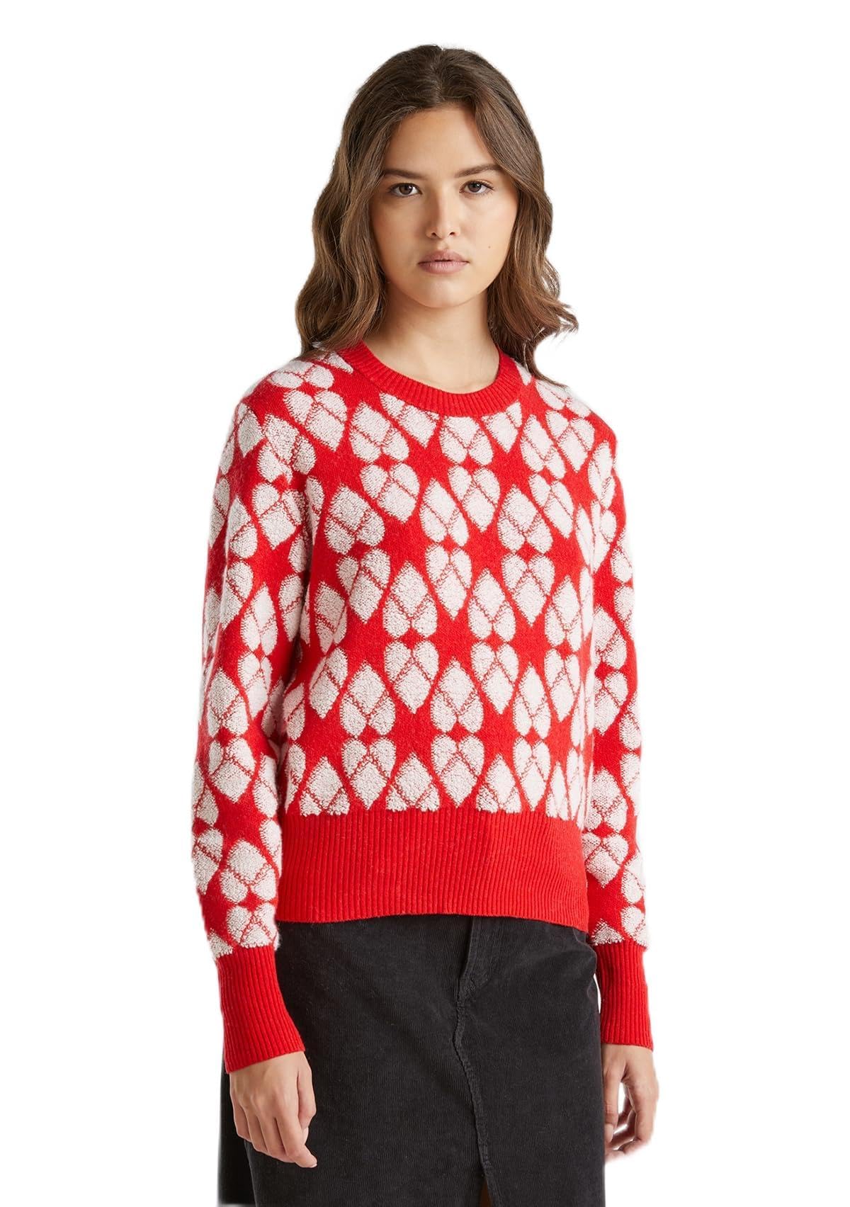 United Colors Of Benetton Women's Red Sweater, S