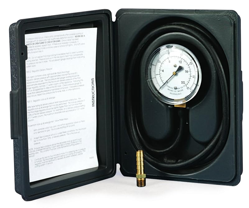 Kit Testador de Pressão de Gás Camco 10389 com Mangueira e Conexão de Tomada de Pressão