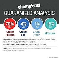 Vista 6 de CHOMP 'EMS Palitos giratorios de cuero crudo de triple sabor – Masticables para perros de piel de res, 50